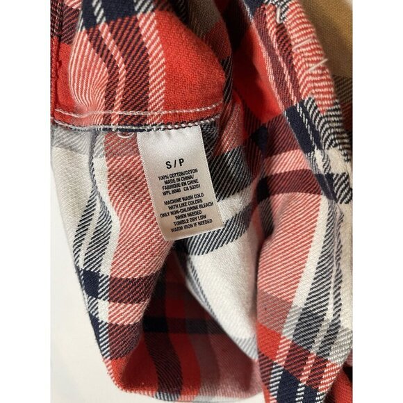 Aeropostale Mens Small Long Sleeve Flannel Plaid Shirt Button Front Sleeve Cuffs - Picture 5 of 5